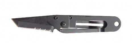 Columbia River Knife & Tool In The Dark K.I.S.S. Folding 420J2/Teflon Combo Tanto Point Thumb Stud/Pocket Clip 2.2