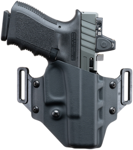 Crucial Concealment Covert Owb Outside Waistband Holster Right Hand Kydex Black Fits Glock 43/43x 1002