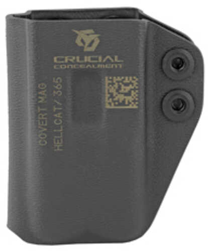 Crucial Concealment Covert Mag Inside Waistband Mag Pouch Ambidextrous Kydex Black Fits Springfield Hellcat/Sig Sauer P3