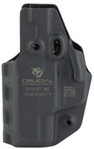 Crucial Concealment Covert IWB Inside Waistband Holster Ambidextrous Kydex Black Fits Ruger Max-9