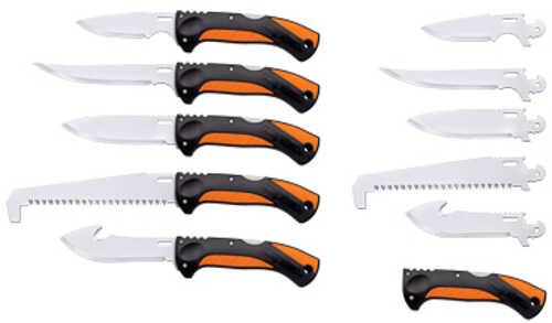 Cold Steel Click N Cut Hunting Kit Folding Knife Includes 1 Handle and 5 Blades (1-3.5" Caper 1-4" Skinning