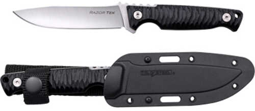 Cold Steel Razor Tek Fixed Blade Knife 4" Clip Point Black Gfn Handle 4116 Stainless Satin Silver Secure-ex