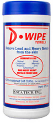 D-Lead 6"x7.5" Towels Disposable Wipes Pop Up Canister 40 Generously Saturated