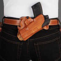 Desantis S.O.B. - Small of Back Belt Holster Fits Glock 17/19/22/23 S&W99 P99 Right Hand Tan 067TAB2Z0