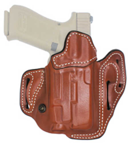 DeSantis Gunhide Vengeance Scabbard #201 Light Bearing OWB Holster Leather Right Hand Tan Fits Glock 19/23/32/45/19X/19