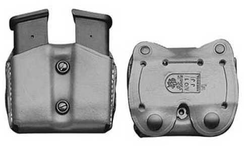 Desantis A01 Dbl Mag Pouch Magazine Ambidextrous Black for Glock 17/22 And 19/23 Leather