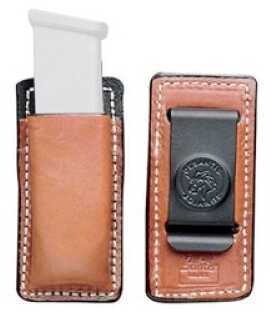 Desantis Secure Single Magazine Pouch Fits Stack 45 Caliber Ambidextrous Tan Leather A47TJLLZ0