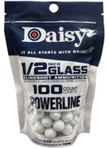 Daisy Powerline 1/2" Glass Ball 100 Count Slingshot Ammo 998384-446