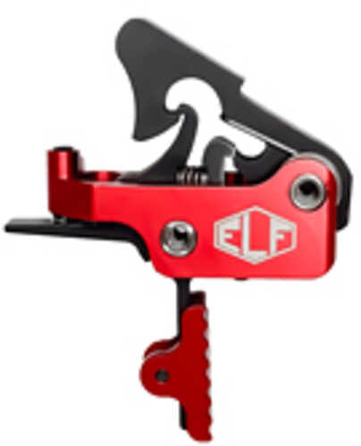 Elftmann Tactical Apex Pro Adjustable Trigger Straight With Red Shoe Fits Ar-15 Anodized Finish Red Apex-pro-r-s