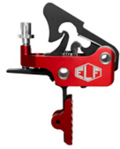 Elftmann Tactical Apex FA Adjustable Trigger Straight with Red Shoe Fits AR-15 Anodized Finish Red