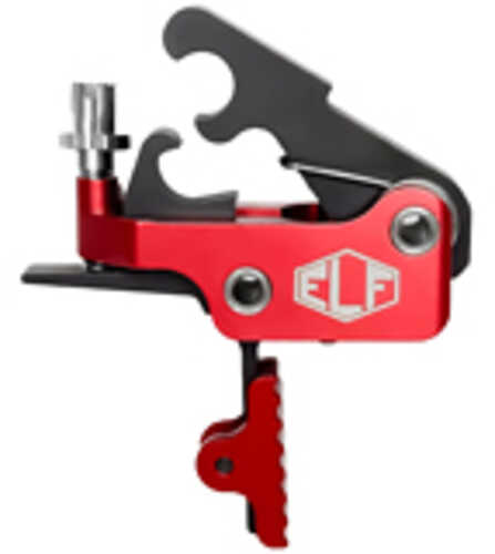 Elftmann Tactical SE FA Adjustable Trigger Straight with Red Shoe Fits AR-15 Anodized Finish Red