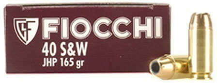 40 S&W 20 Rounds Ammunition Fiocchi Ammo 165 Grain Full Metal Jacket