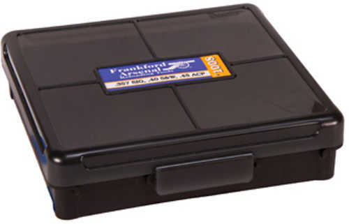 Frankford Arsenal Hinge-Top Ammo Box 1008 100 Rounds Fits 10MM 40S&W and 45ACP Smoke Gray Plastic