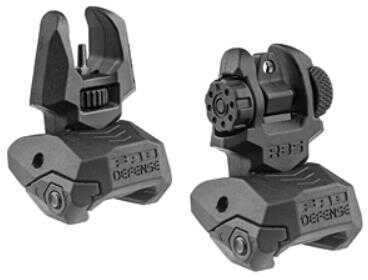 FAB Defense Flip Up Front and Rear Sight Set Fits Picatinny Rails Black FX-FRBSKIT