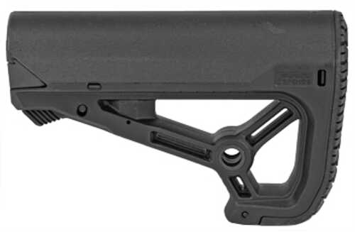 FAB Defense AR-15 Buttstock Small and Compact Design Fits Mil-Spec And Commercial Tubes Black Finish FX-GLCORES