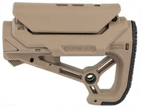 FAB Defense AR-15 Buttstock Small and Compact Design Cheek Rest Included Fits Mil-Spec And Commercial Tubes Flat Dark Ea