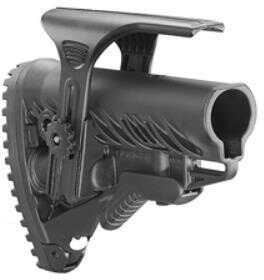 FAB Defense AR-15 Buttstock with Adjustable Cheek Rest Mil-Spec and Commercial Tubes Polymer Black