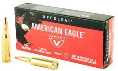 224 Valkyrie 20 Rounds Ammunition Federal Cartridge 75 Grain Total Metal Jacket