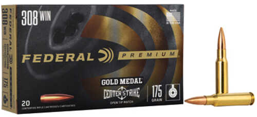Federal 308 Win 175 Gr Open Tip Match Ammo - 20 Rounds for Competition Performance