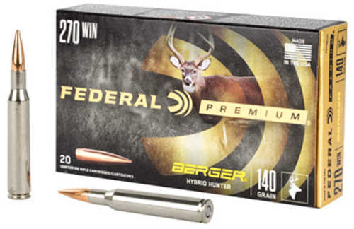 270 Winchester 20 Rounds Ammunition Federal Cartridge 140 Grain Jacketed Hollow Point