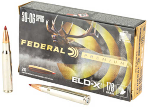 Federal P3006ELDX1 ELD-X Premium 30-06 Springfield 175 Gr Extremely Low Drag-Expanding (ELD-X) 20 Per Box/ 10 Cs