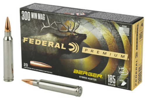 300 Winchester Magnum 20 Rounds Ammunition Federal Cartridge 185 Grain Hollow Point