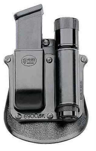 Fobus Paddle Pouch Fits Any 1" Diameter Flashlight for Glock H&K 9/40 Mags Right Hand Kydex Black SF6900