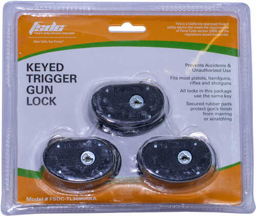 Firearm Safety Devices Corporation Gun Lock CA Approved Keyd Alike From Package to TL3095RKA