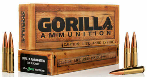 300 AAC Blackout 20 Rounds Ammunition Gorilla Company 208 Grain Full Metal Jacket