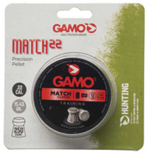 Gamo Match Flat Nose .22 Pellet Tin 250 Count 6320025b54