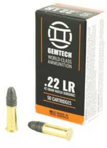 22 Long Rifle 50 Rounds Ammunition Gemtech 42 Grain Lead