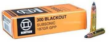 300 AAC Blackout 20 Rounds Ammunition Gemtech 185 Grain Ballistic Tip