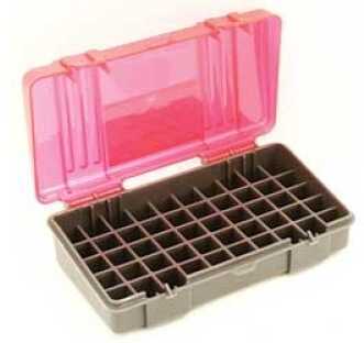 Plano Ammunition Box Holds 50 Rounds of . 45 ACP /.40 S&W/10mm Handgun Charcoal/Rose 6 Pack 1227-50