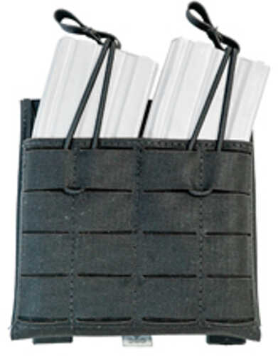 Grey Ghost Gear Double Mag Pouch Fits AR15 Magazines Laminate Construction Black Includes 2 MALICE Clips 1086-2