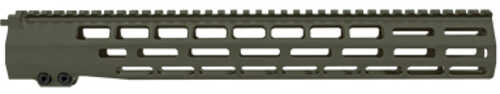 Grey Ghost Precision Handguard MLOK 15" Anodized Finish Olive Drab Green Fits AR-10