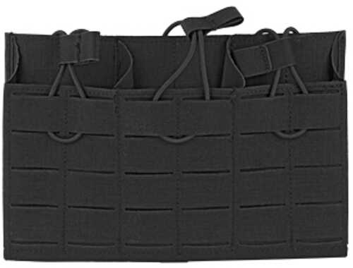 Grey Ghost Gear Compact Triple Mag Panel 5.56 Pouch Fits AR-15 Magazines Laminate Nylon Includes Bungee Retention