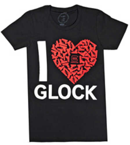 Glock Short Sleeve Shirt, "i Love Glock", Women, M