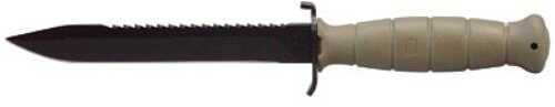Glock Kdo39179 Field Knife W/saw 7" Spring Steel Hrc55 Phosphate-treated Saw FDE
