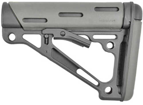 Hogue OverMolded Rifle Stock Gray Color Mil-spec Collapsible AR-15 15540