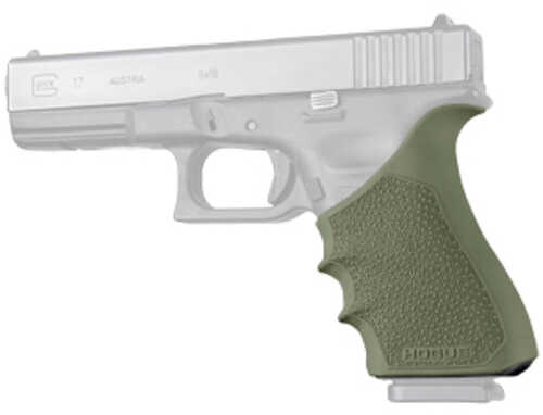 Hogue HandAll Beavertail Grip Sleeve OD Green Fits Glock 17 17MOS 17L 22 35 35MOS 34 34MOS 31 37