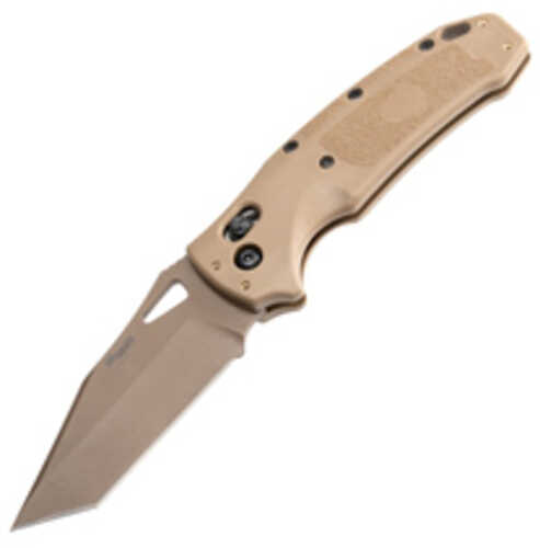 Hogue Sig K320 M17/m18 Folding Knife Pvd Finish Coyote Tan Blade And Frame Tanto Point 3.5" Blade Length Cpm-s30v Blade