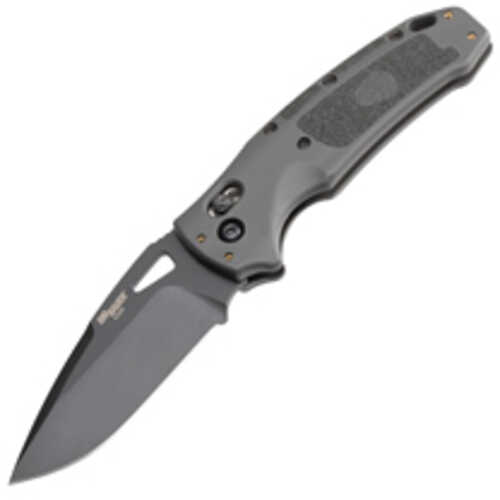 Hogue Sig K320 Tactical Folding Knife Cerakote Finish Gray Drop Point Blade 3.5" Blade Length Cpm-s30v Blade Length Cpm-