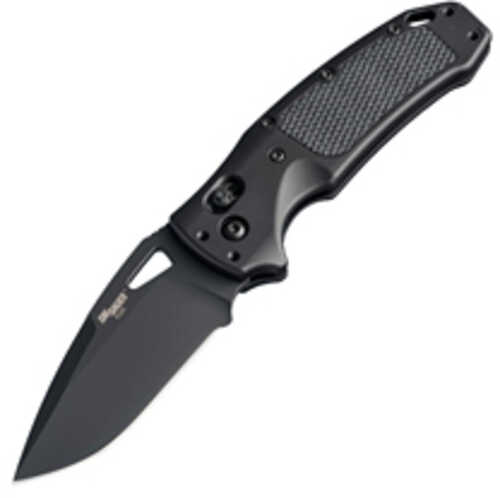 Hogue Sig K320 Axg Pro Folding Knife Cerakote Finish Black Drop Point Blade 3.5" Blade Length Cpm-s30v Blade Steel Plain