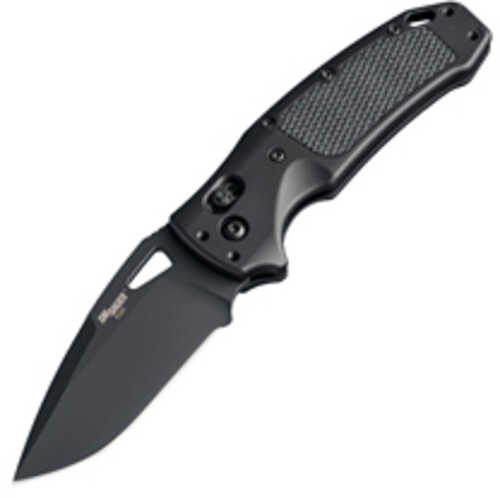 Click to see larger image. Hogue Sig K320 Axg Pro Folding Knife Cerakote Finish Black Drop Point Blade 3.5" Blade Length Cpm-s30v Blade Steel Plain