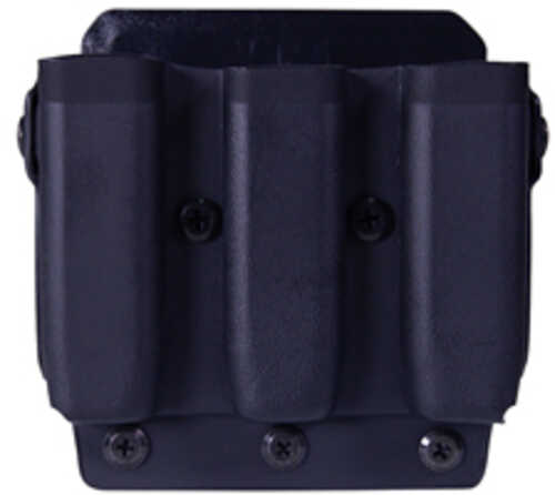 Click to see larger image. High Speed Gear Uniform Line Triple Mag Pouch Size 1 Black Fits Molle Or Belt Kydex Universal Clip Mount 42p103bk