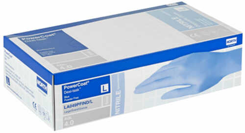 Honeywell Safety Products Dexi-Task Disposable Nitrile Gloves Powder Free Large Blue LA049PFIND/L