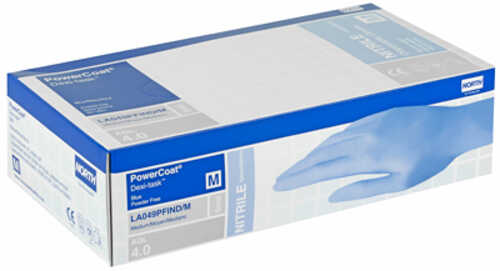 Honeywell Safety Products Dexi-Task Disposable Nitrile Gloves Powder Free Medium Blue LA049PFIND/M