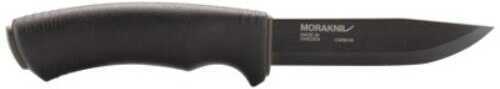 Morakniv Bushcraft Survival Knife Carbon Steel Blade Black Rubber Handle Sheath and Firestarter 4.3" 9.1