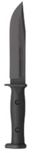 KA-BAR Knives Slabby Fixed Blade Knife 1095 Cro-Van 6.86" Blade Length 12.11" Overall Length Plain Edge Clip Point Black