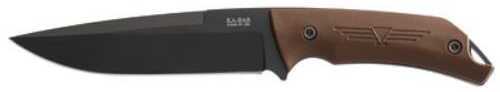 KABAR Jarosz Fixed Blade Knife 6.25" 1095 Cro-Van/Black Brown Ultramid Plain Clip Point with Celcon Sheath 7503